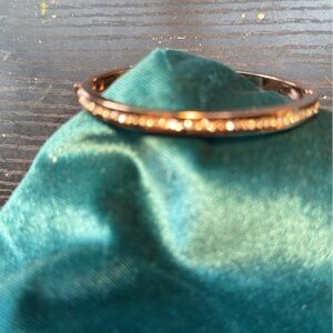 CLOSET CLEAR OUT! Beautiful Rose gold Kate Spade hinged rhinestone bangle!